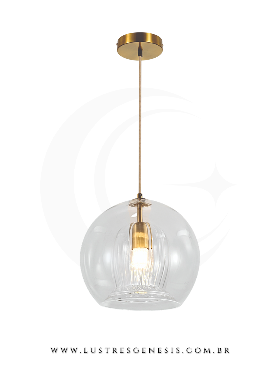 Luminaria Pendente Moderna Metal Bronze Vidro Transparente ou Âmbar E14 15x15cm, Cabeceira de Cama, Lavabo, Balcao de cozinha